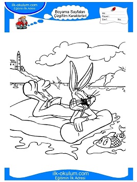 Çocuklar İçin Bugs Bunny Boyama Sayfaları 